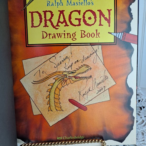 Autographed Dragon Drawing Book & Dragon Quest Fantasy Puzzle Book - Picture 3 of 12